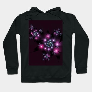 Pink Purple Gothic Flowers Hoodie